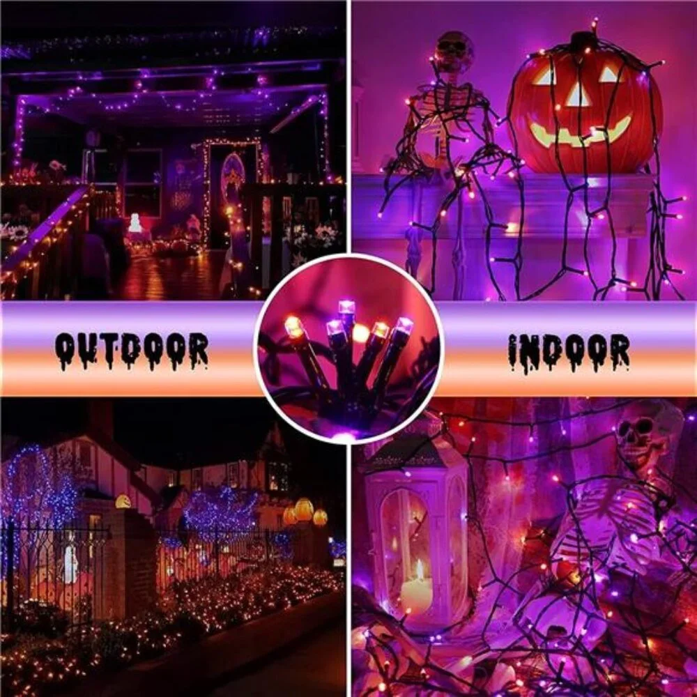 500 LED Halloween Lights, 164FT 8 Lighting Modes Plug in Waterproof Fairy Lights